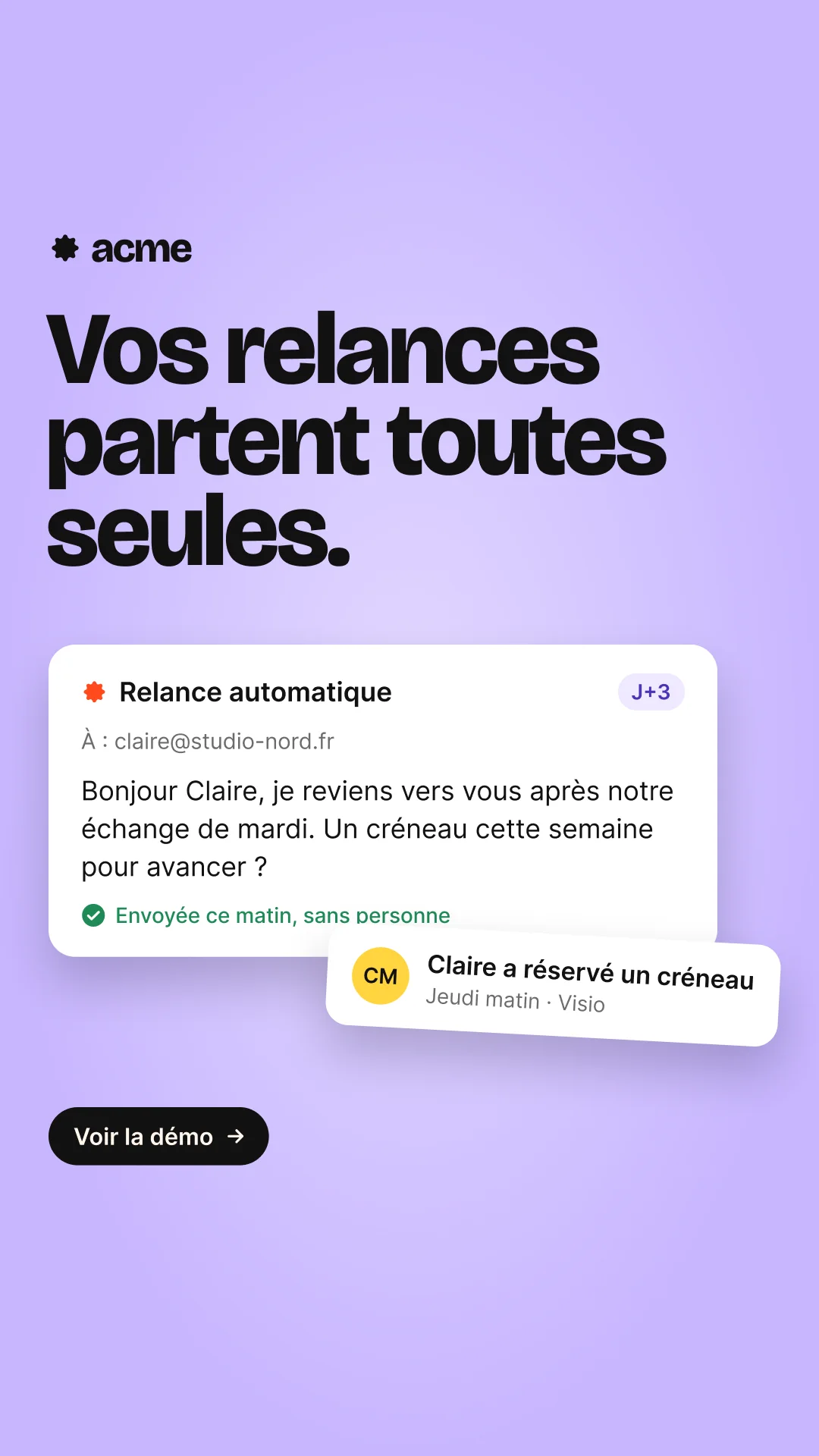 Produit, annonce de la marque imaginaire Acme